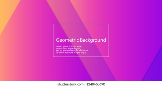 Geometric background. Minimal abstract cover design. Creative colorful wallpaper. Trendy gradient poster. Vector illustration.