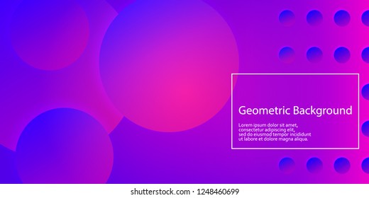 Geometric background. Minimal abstract cover design. Creative colorful wallpaper. Trendy gradient poster. Vector illustration.