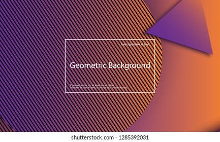 Geometric background. Minimal abstract cover design. Creative colorful wallpaper. Trendy gradient poster. Vector illustration.