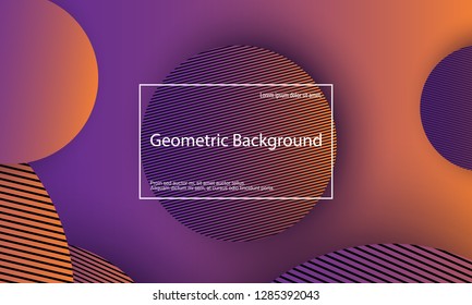 Geometric background. Minimal abstract cover design. Creative colorful wallpaper. Trendy gradient poster. Vector illustration.