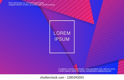 Geometric background. Minimal abstract cover design. Creative colorful wallpaper. Trendy gradient poster. Vector illustration.