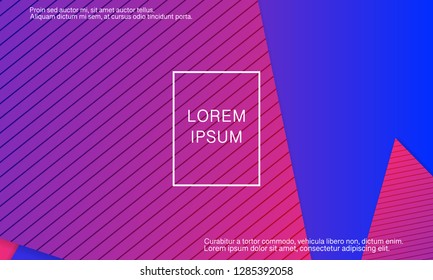 Geometric background. Minimal abstract cover design. Creative colorful wallpaper. Trendy gradient poster. Vector illustration.