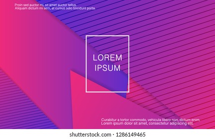 Geometric background. Minimal abstract cover design. Creative colorful wallpaper. Trendy gradient poster. Vector illustration.