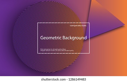 Geometric background. Minimal abstract cover design. Creative colorful wallpaper. Trendy gradient poster. Vector illustration.