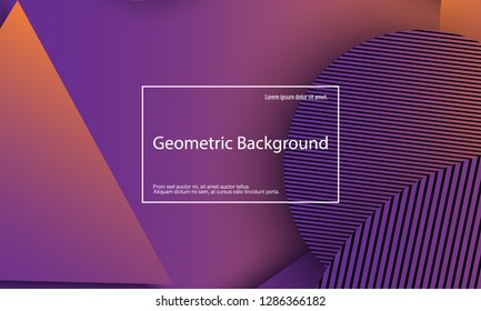 Geometric background. Minimal abstract cover design. Creative colorful wallpaper. Trendy gradient poster. Vector illustration.