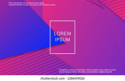 Geometric background. Minimal abstract cover design. Creative colorful wallpaper. Trendy gradient poster. Vector illustration.
