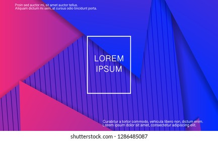 Geometric background. Minimal abstract cover design. Creative colorful wallpaper. Trendy gradient poster. Vector illustration.