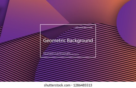 Geometric background. Minimal abstract cover design. Creative colorful wallpaper. Trendy gradient poster. Vector illustration.