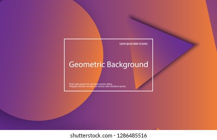 Geometric background. Minimal abstract cover design. Creative colorful wallpaper. Trendy gradient poster. Vector illustration.