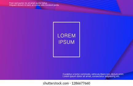 Geometric background. Minimal abstract cover design. Creative colorful wallpaper. Trendy gradient poster. Vector illustration.