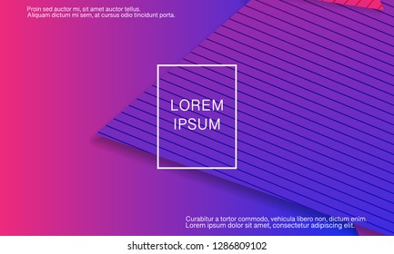 Geometric background. Minimal abstract cover design. Creative colorful wallpaper. Trendy gradient poster. Vector illustration.