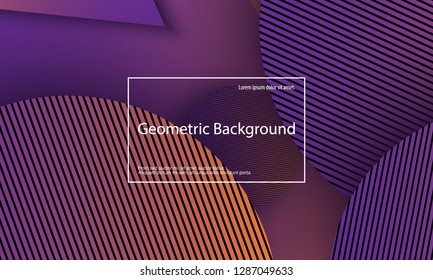 Geometric background. Minimal abstract cover design. Creative colorful wallpaper. Trendy gradient poster. Vector illustration.