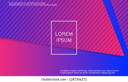 Geometric background. Minimal abstract cover design. Creative colorful wallpaper. Trendy gradient poster. Vector illustration.