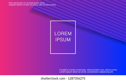 Geometric background. Minimal abstract cover design. Creative colorful wallpaper. Trendy gradient poster. Vector illustration.