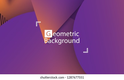 Geometric background. Minimal abstract cover design. Creative colorful wallpaper. Trendy gradient poster. Vector illustration.