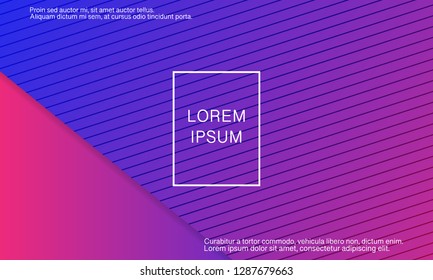 Geometric background. Minimal abstract cover design. Creative colorful wallpaper. Trendy gradient poster. Vector illustration.