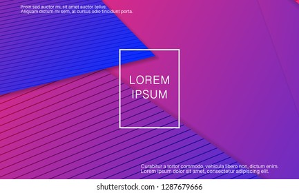 Geometric background. Minimal abstract cover design. Creative colorful wallpaper. Trendy gradient poster. Vector illustration.