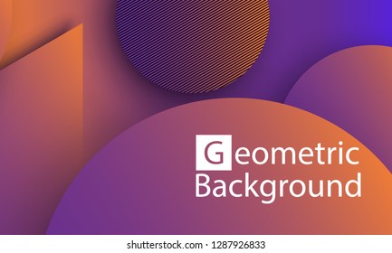 Geometric background. Minimal abstract cover design. Creative colorful wallpaper. Trendy gradient poster. Vector illustration.