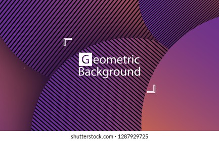 Geometric background. Minimal abstract cover design. Creative colorful wallpaper. Trendy gradient poster. Vector illustration.