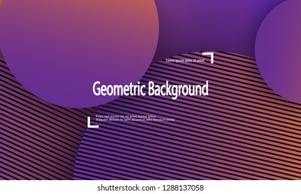 Geometric background. Minimal abstract cover design. Creative colorful wallpaper. Trendy gradient poster. Vector illustration.