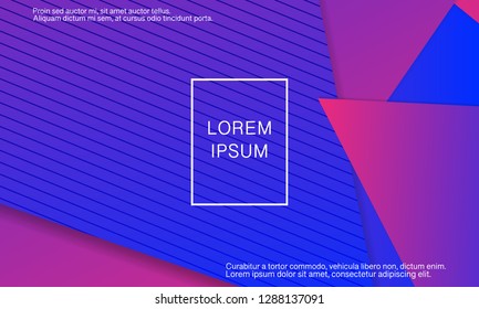 Geometric background. Minimal abstract cover design. Creative colorful wallpaper. Trendy gradient poster. Vector illustration.