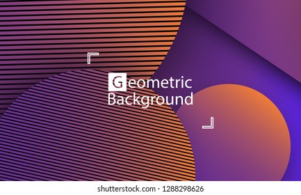 Geometric background. Minimal abstract cover design. Creative colorful wallpaper. Trendy gradient poster. Vector illustration.