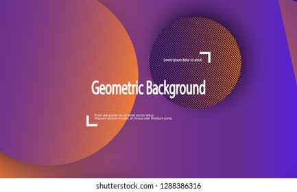Geometric background. Minimal abstract cover design. Creative colorful wallpaper. Trendy gradient poster. Vector illustration.