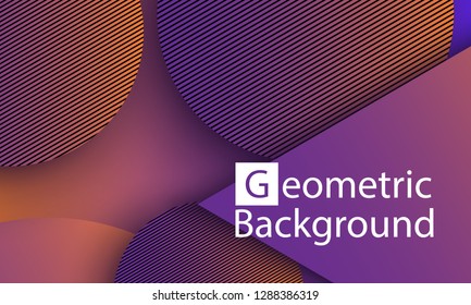 Geometric background. Minimal abstract cover design. Creative colorful wallpaper. Trendy gradient poster. Vector illustration.