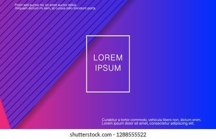 Geometric background. Minimal abstract cover design. Creative colorful wallpaper. Trendy gradient poster. Vector illustration.