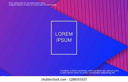 Geometric background. Minimal abstract cover design. Creative colorful wallpaper. Trendy gradient poster. Vector illustration.