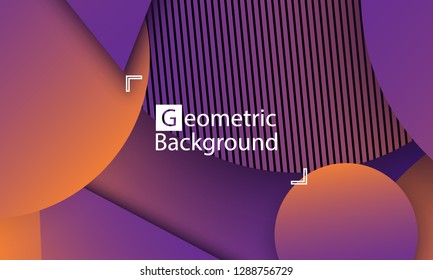 Geometric background. Minimal abstract cover design. Creative colorful wallpaper. Trendy gradient poster. Vector illustration.