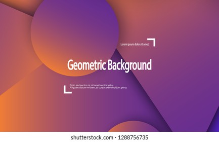 Geometric background. Minimal abstract cover design. Creative colorful wallpaper. Trendy gradient poster. Vector illustration.