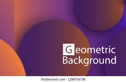 Geometric background. Minimal abstract cover design. Creative colorful wallpaper. Trendy gradient poster. Vector illustration.