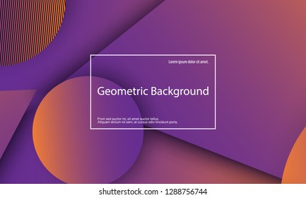 Geometric background. Minimal abstract cover design. Creative colorful wallpaper. Trendy gradient poster. Vector illustration.