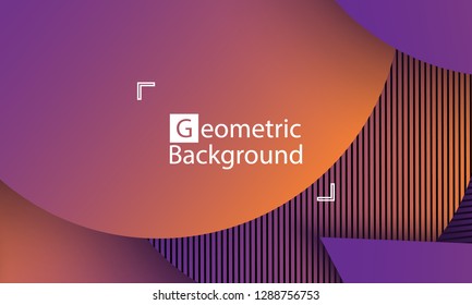 Geometric background. Minimal abstract cover design. Creative colorful wallpaper. Trendy gradient poster. Vector illustration.