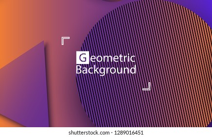 Geometric background. Minimal abstract cover design. Creative colorful wallpaper. Trendy gradient poster. Vector illustration.