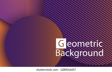 Geometric background. Minimal abstract cover design. Creative colorful wallpaper. Trendy gradient poster. Vector illustration.