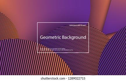 Geometric background. Minimal abstract cover design. Creative colorful wallpaper. Trendy gradient poster. Vector illustration.