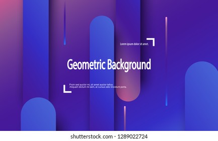 Geometric background. Minimal abstract cover design. Creative colorful wallpaper. Trendy gradient poster. Vector illustration.