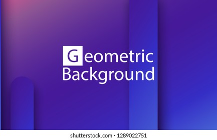 Geometric background. Minimal abstract cover design. Creative colorful wallpaper. Trendy gradient poster. Vector illustration.