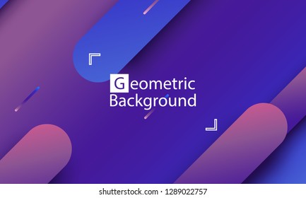 Geometric background. Minimal abstract cover design. Creative colorful wallpaper. Trendy gradient poster. Vector illustration.
