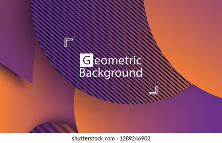 Geometric background. Minimal abstract cover design. Creative colorful wallpaper. Trendy gradient poster. Vector illustration.