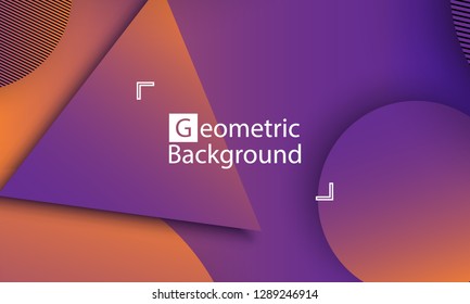 Geometric background. Minimal abstract cover design. Creative colorful wallpaper. Trendy gradient poster. Vector illustration.