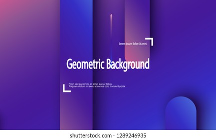Geometric background. Minimal abstract cover design. Creative colorful wallpaper. Trendy gradient poster. Vector illustration.