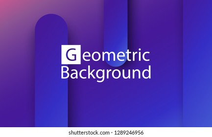 Geometric background. Minimal abstract cover design. Creative colorful wallpaper. Trendy gradient poster. Vector illustration.
