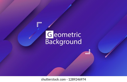 Geometric background. Minimal abstract cover design. Creative colorful wallpaper. Trendy gradient poster. Vector illustration.