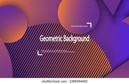 Geometric background. Minimal abstract cover design. Creative colorful wallpaper. Trendy gradient poster. Vector illustration.