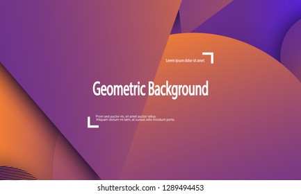 Geometric background. Minimal abstract cover design. Creative colorful wallpaper. Trendy gradient poster. Vector illustration.