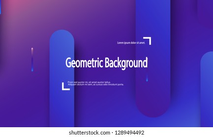 Geometric background. Minimal abstract cover design. Creative colorful wallpaper. Trendy gradient poster. Vector illustration.