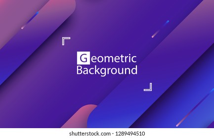 Geometric background. Minimal abstract cover design. Creative colorful wallpaper. Trendy gradient poster. Vector illustration.
